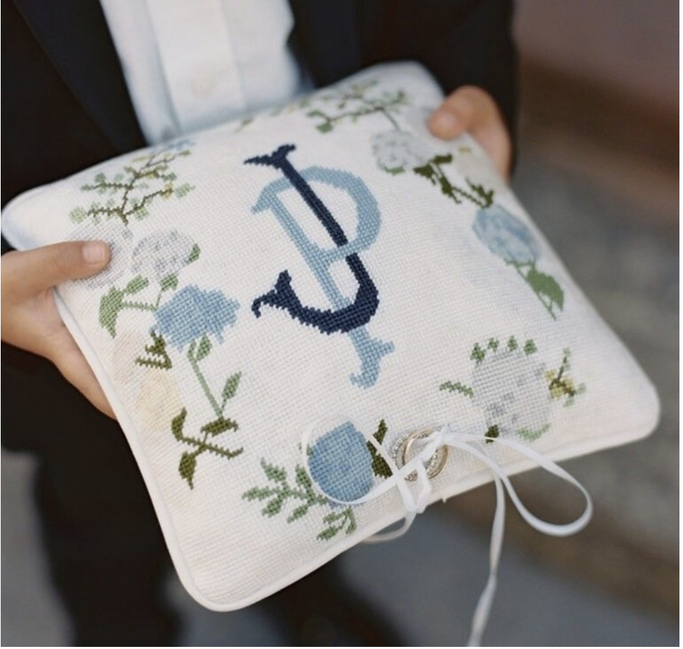 Handmade needlepoint bridesmaid gift idea